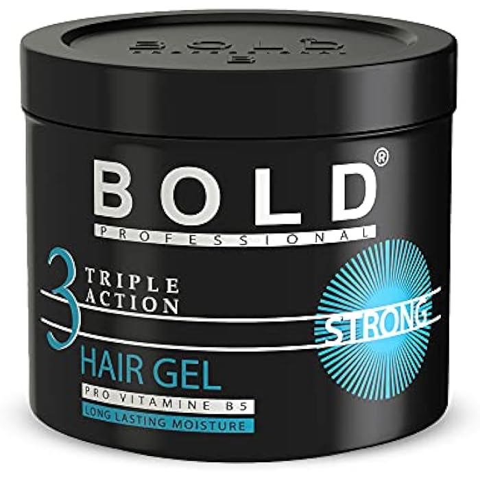 Bold Professional Triple Action Strong Hair Gel - Pro Vitamin B5 - Long-Lasting Shine - Strong - 1000 Ml - Image 1